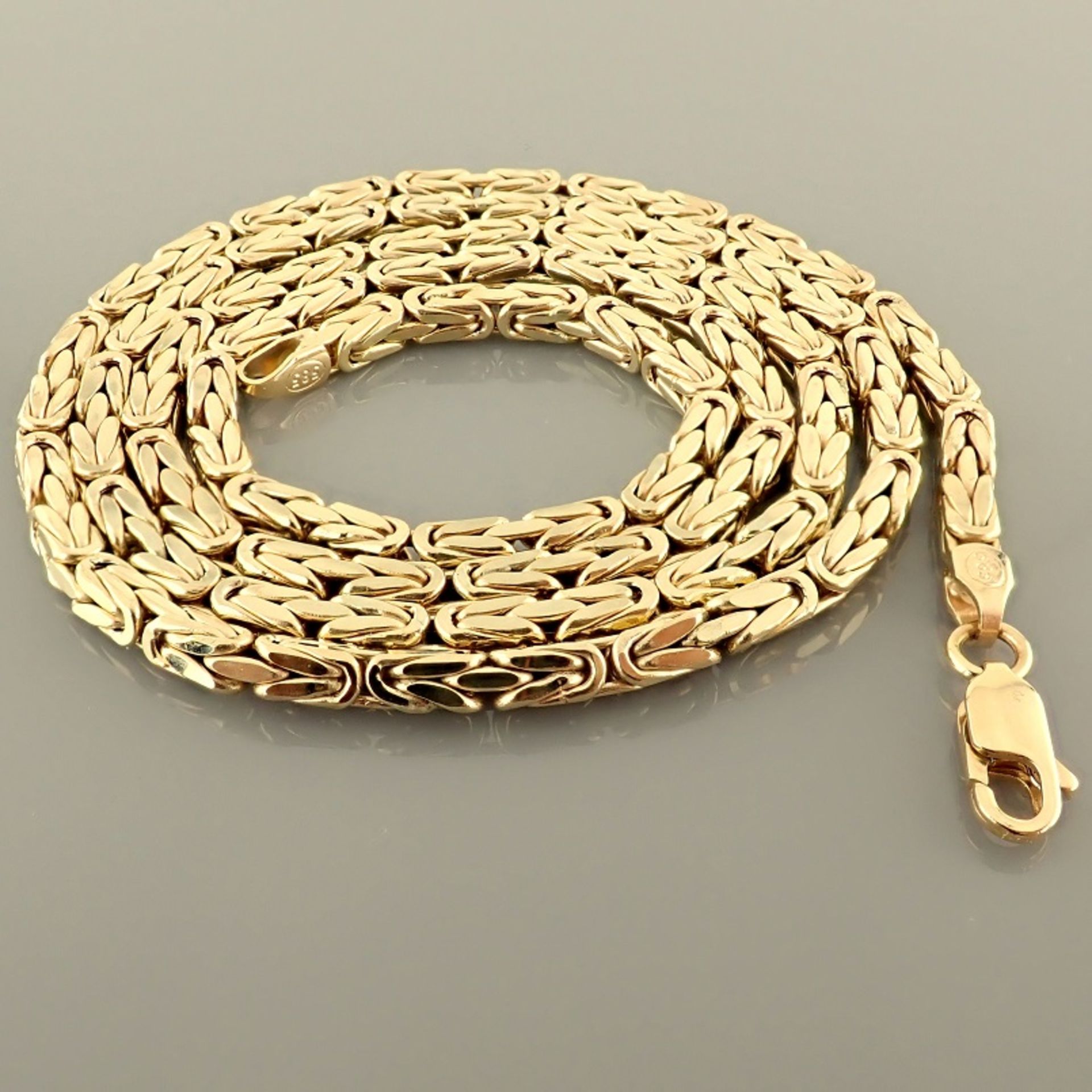 24.4 In (62 cm) Byzantine Chain Necklace. In 14K Yellow Gold