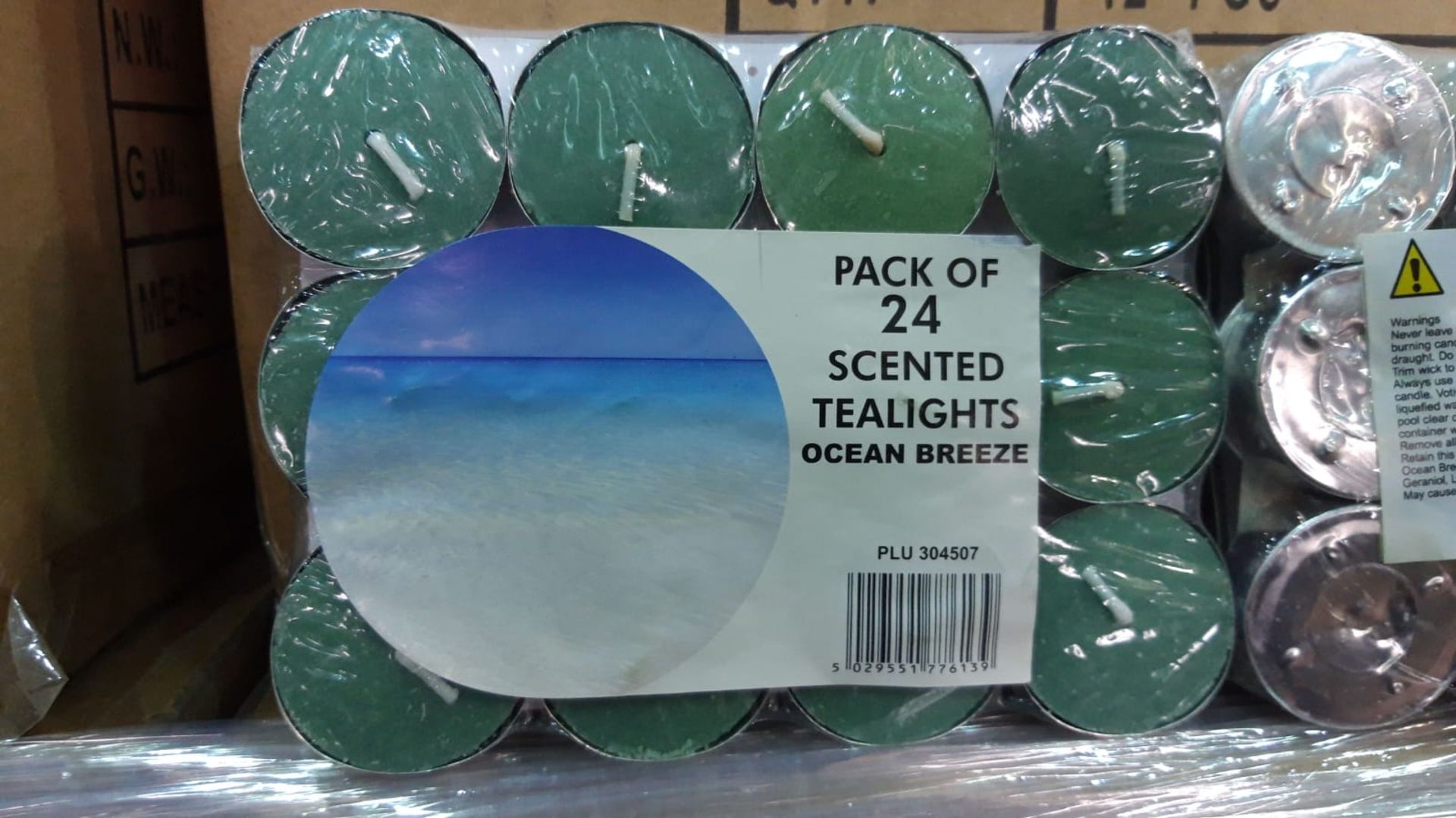 (2) 240 x PACKS OF 24 OCEAN BREEZE SCENTED TEALIGHT CANDLE S. NEW STOCK. GREAT RE-SALE POTENTIA...