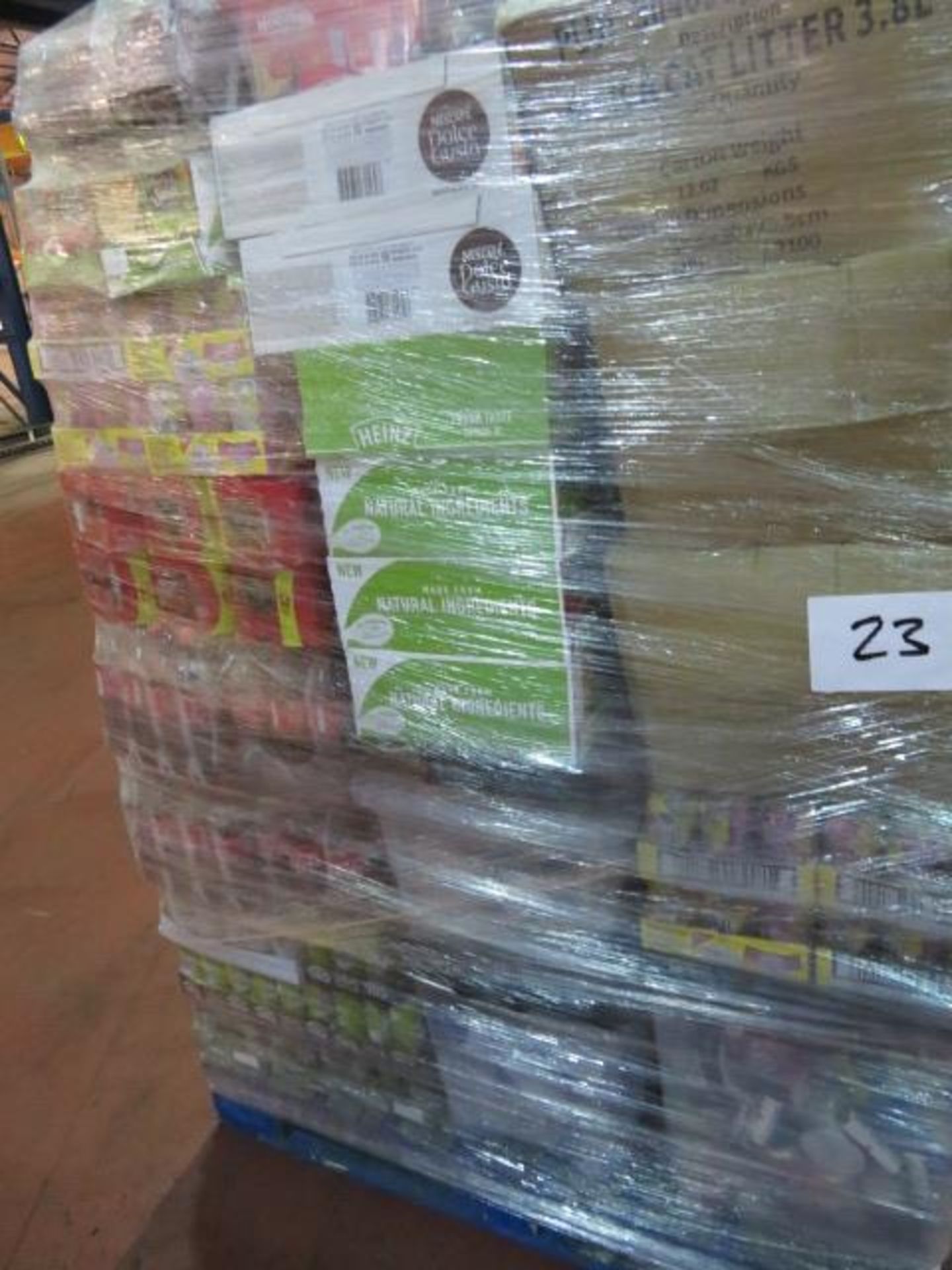 (23) LARGE PALLET TO CONTAIN A VERY LARGE QTY OF VARIOUS FOOD, DRINK & CONFECTIONARY TO INCLUDE...