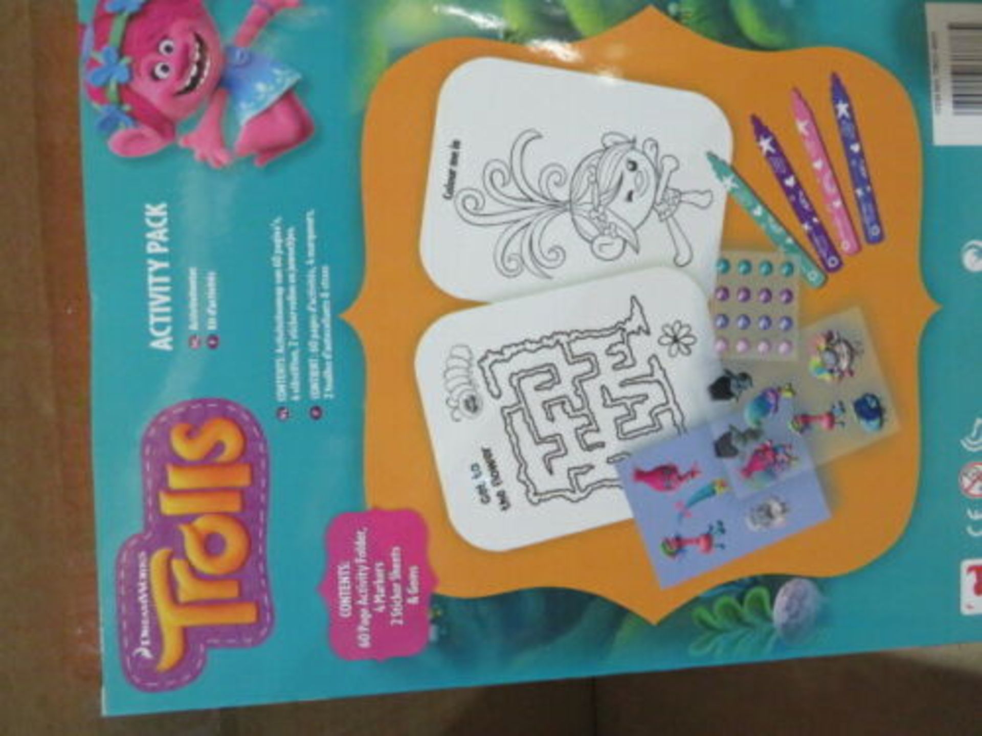 WHOLESALE JOB LOT 36 X BRAND NEW DREAMWORKS TROLLS ACTIVITY PACK RRP £9.99 EACH INCLUDES: ... - Image 2 of 2