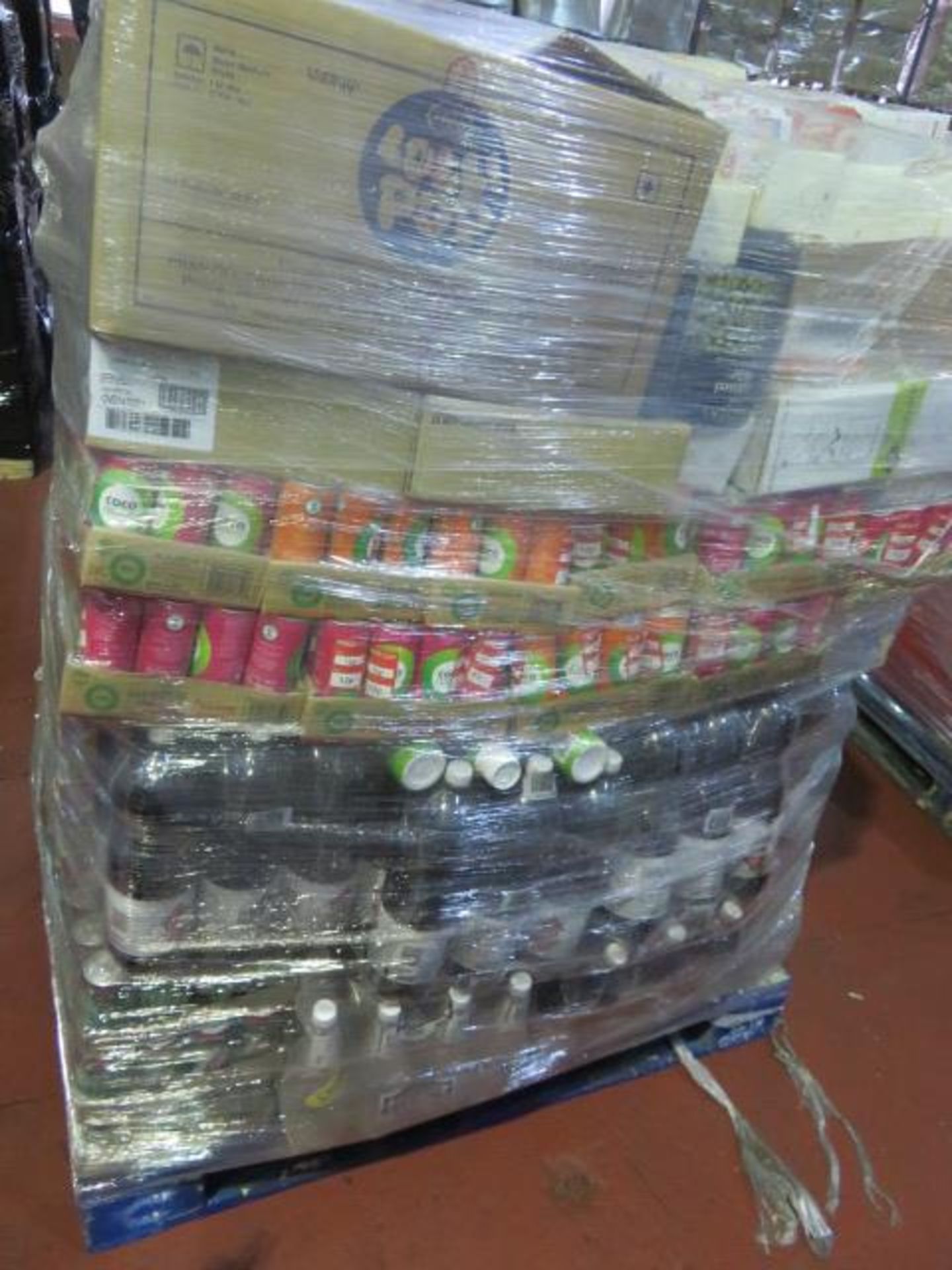 (322) LARGE PALLET TO CONTAIN A VERY LARGE QTY OF VARIOUS FOOD, DRINK & CONFECTIONARY TO INCLU.... - Image 2 of 6