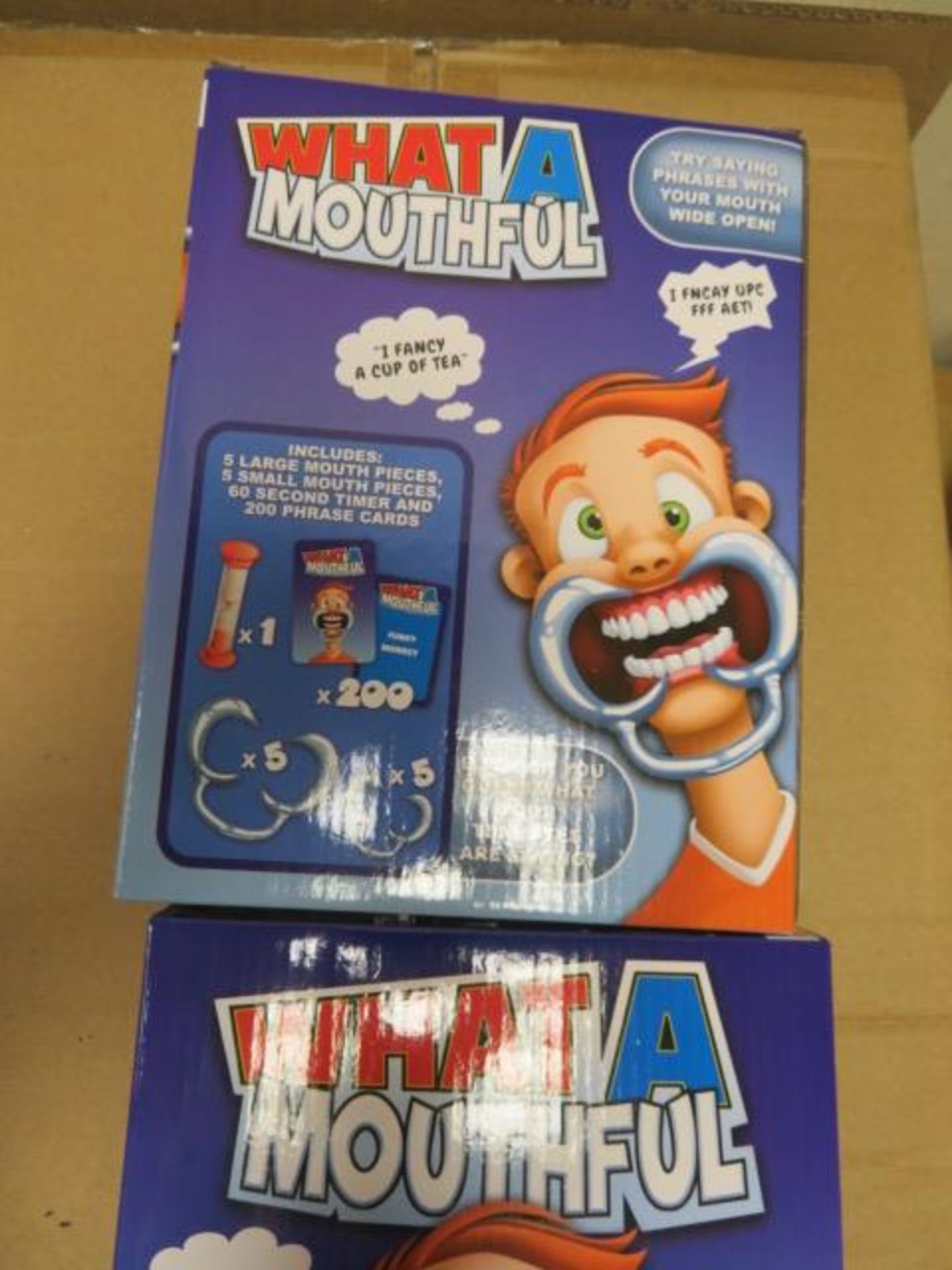 (242) PALLET TO CONTAIN 96 X BRAND NEW WHAT A MOUTHFUL FAMILY GAME. TRY SAYING PHRASES WITH YOU... - Image 4 of 4
