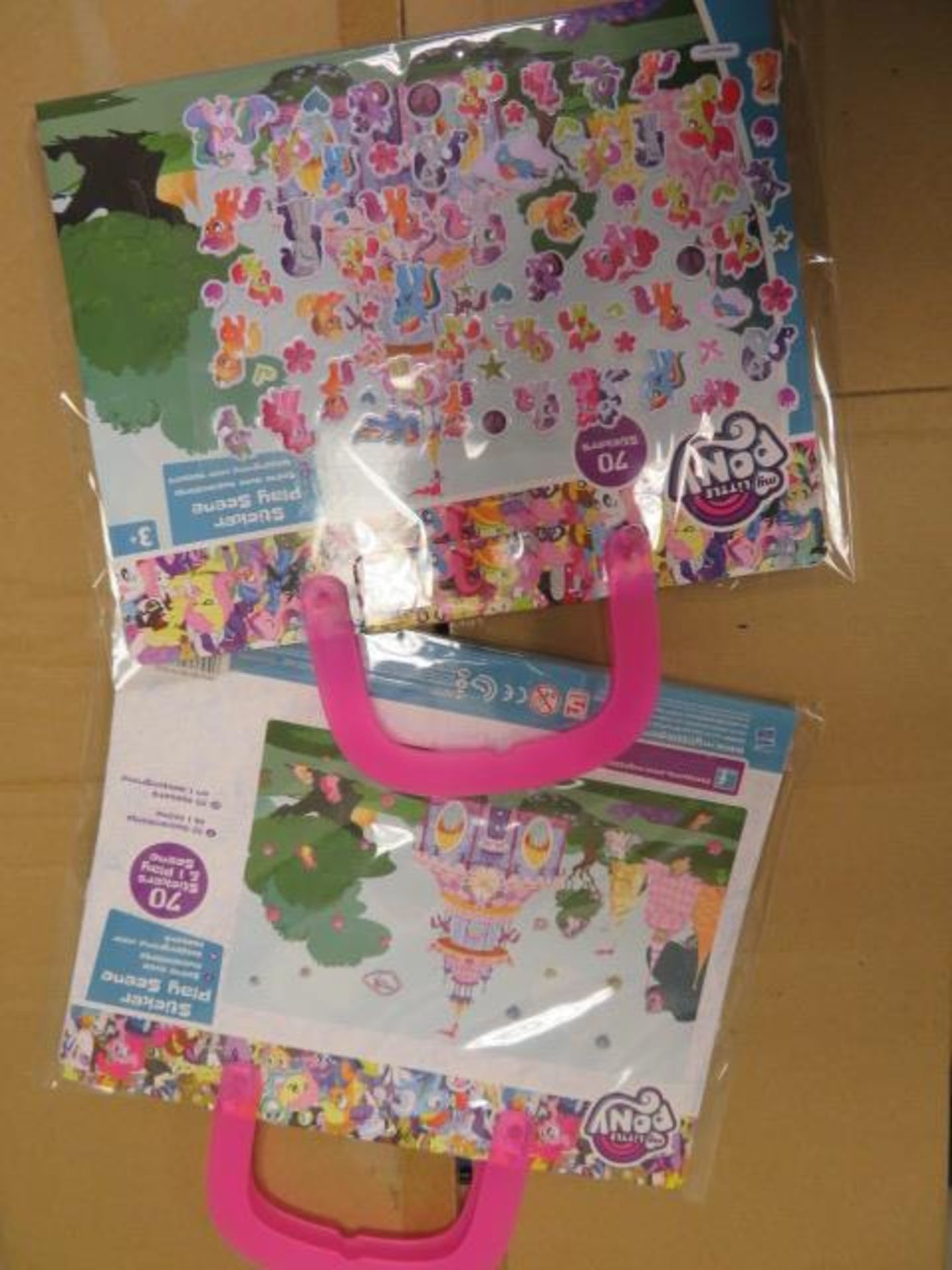 (241) PALLET TO CONTAIN 480 X BRAND NEW MY LITTLE PONY STICKER PLAY SCENE. INCLUDES 70 STICKERS...
