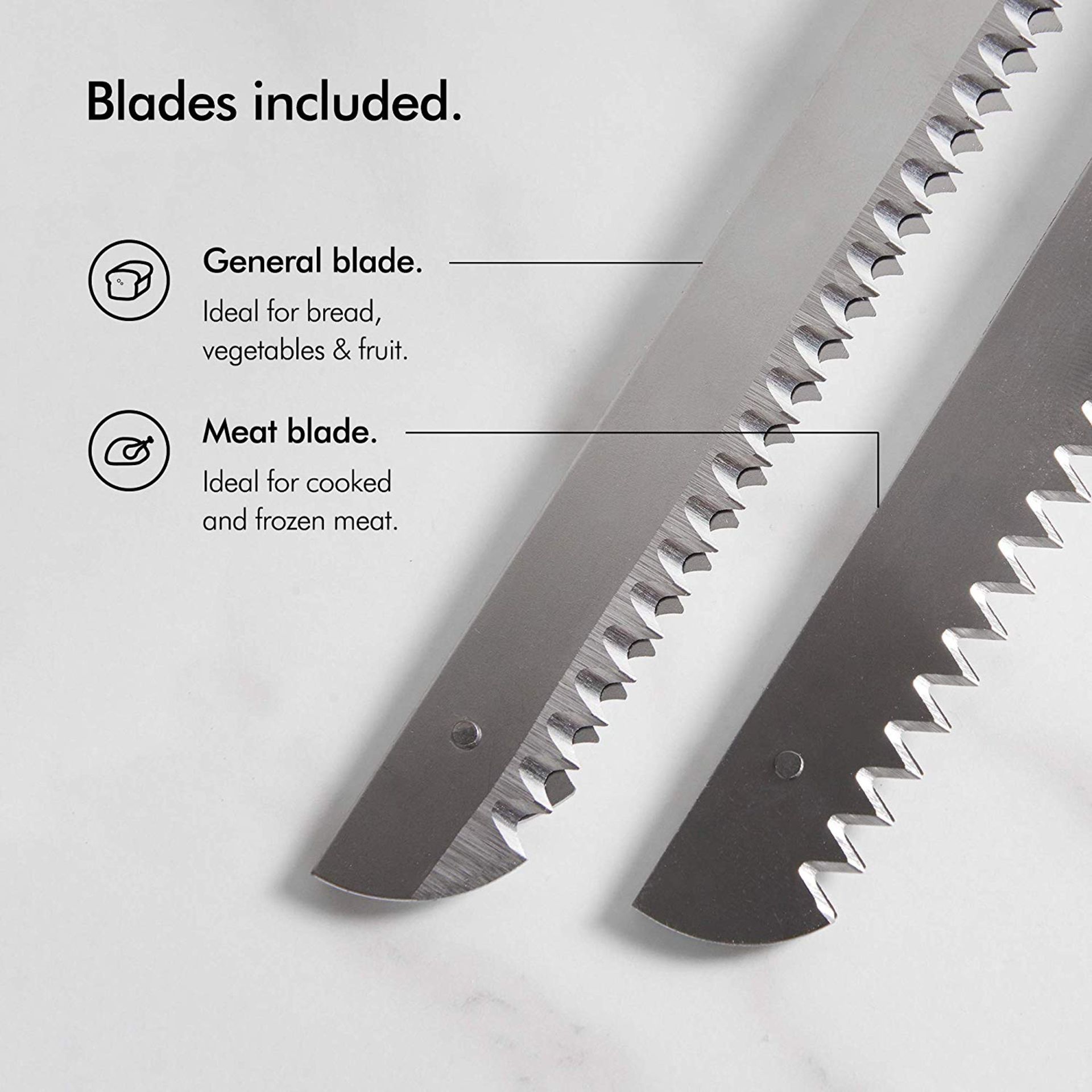 (NN1) 150W Electric Knife - Serrated Carving Knife Set - Interchangeable Blades Ideal for Turk... - Image 3 of 4