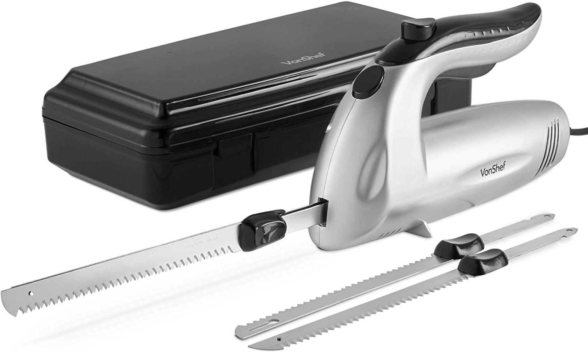 (NN1) 150W Electric Knife - Serrated Carving Knife Set - Interchangeable Blades Ideal for Turk... - Image 4 of 4