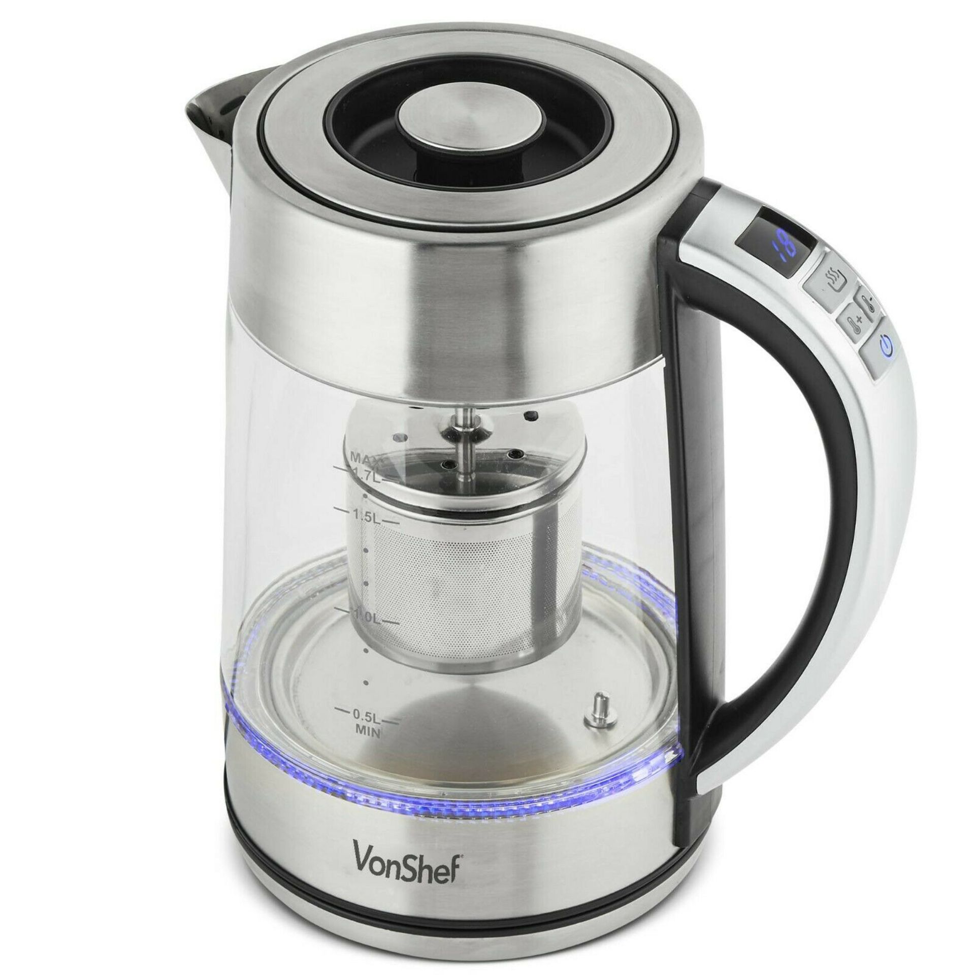 (NN45) Tea Infuser Kettle Electric Glass Variable Temperature Control 2000W BOIL & INFUSE –... - Image 2 of 3