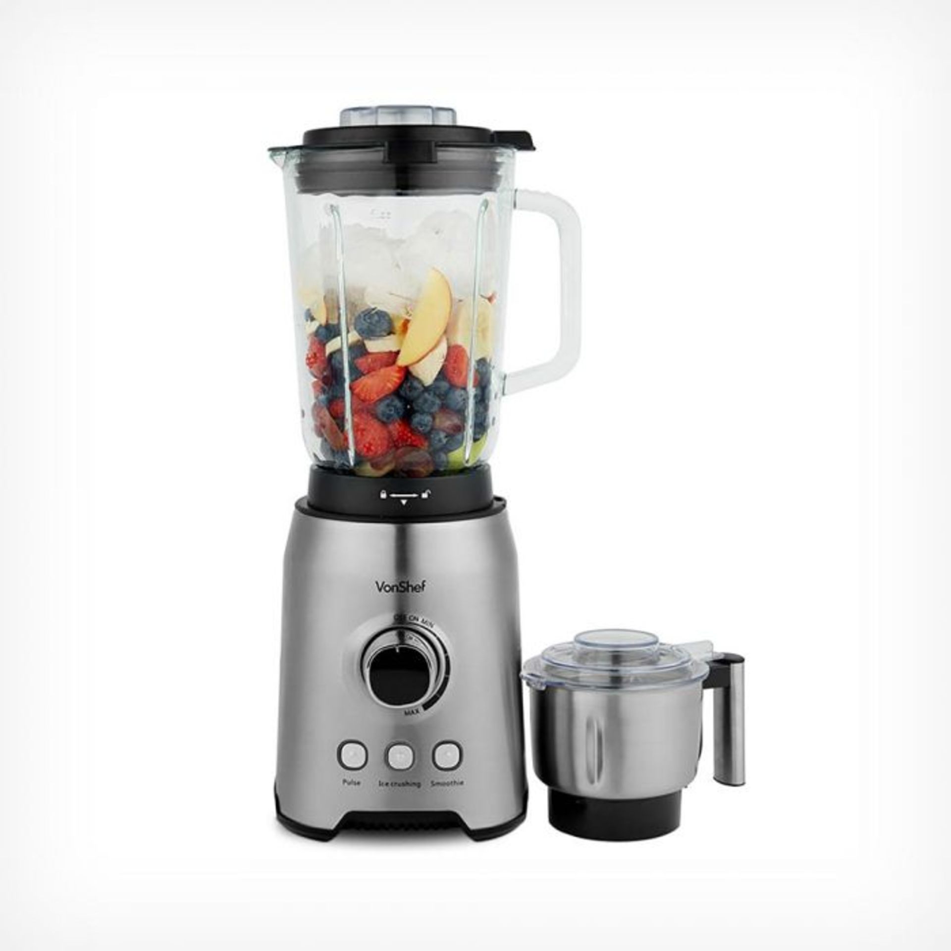 (NN14) 1000W Glass Jug Blender Blend smoothies, crush ice, prepare soups and more with this sl... - Image 2 of 4