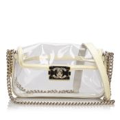 Chanel Clear Vinyl Chain Boy Crossbody Bag