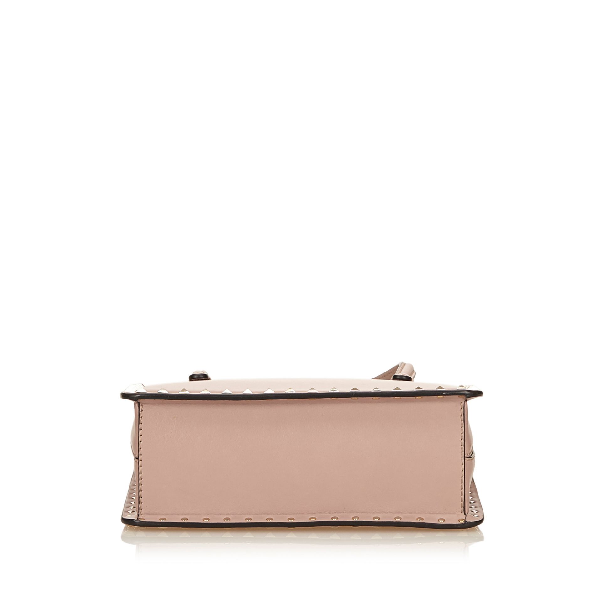 Valentino Leather Rockstud Frame Handbag - Image 7 of 9