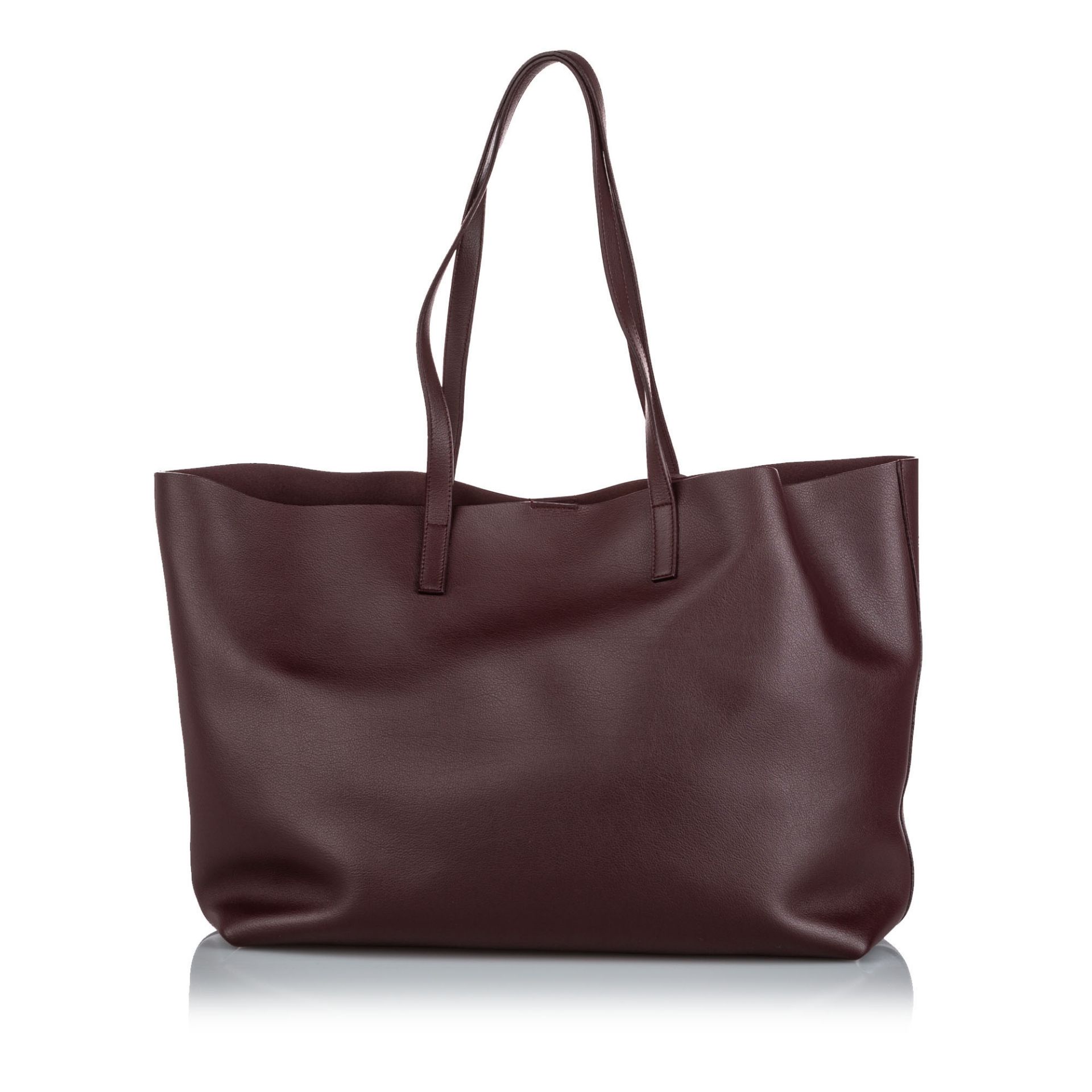 Yves Saint Laurent Leather East West Shopping Tote Bag - Image 6 of 7