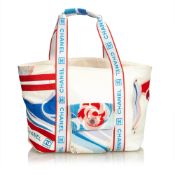 Chanel Tricolor Sports Line Canvas Tote Bag