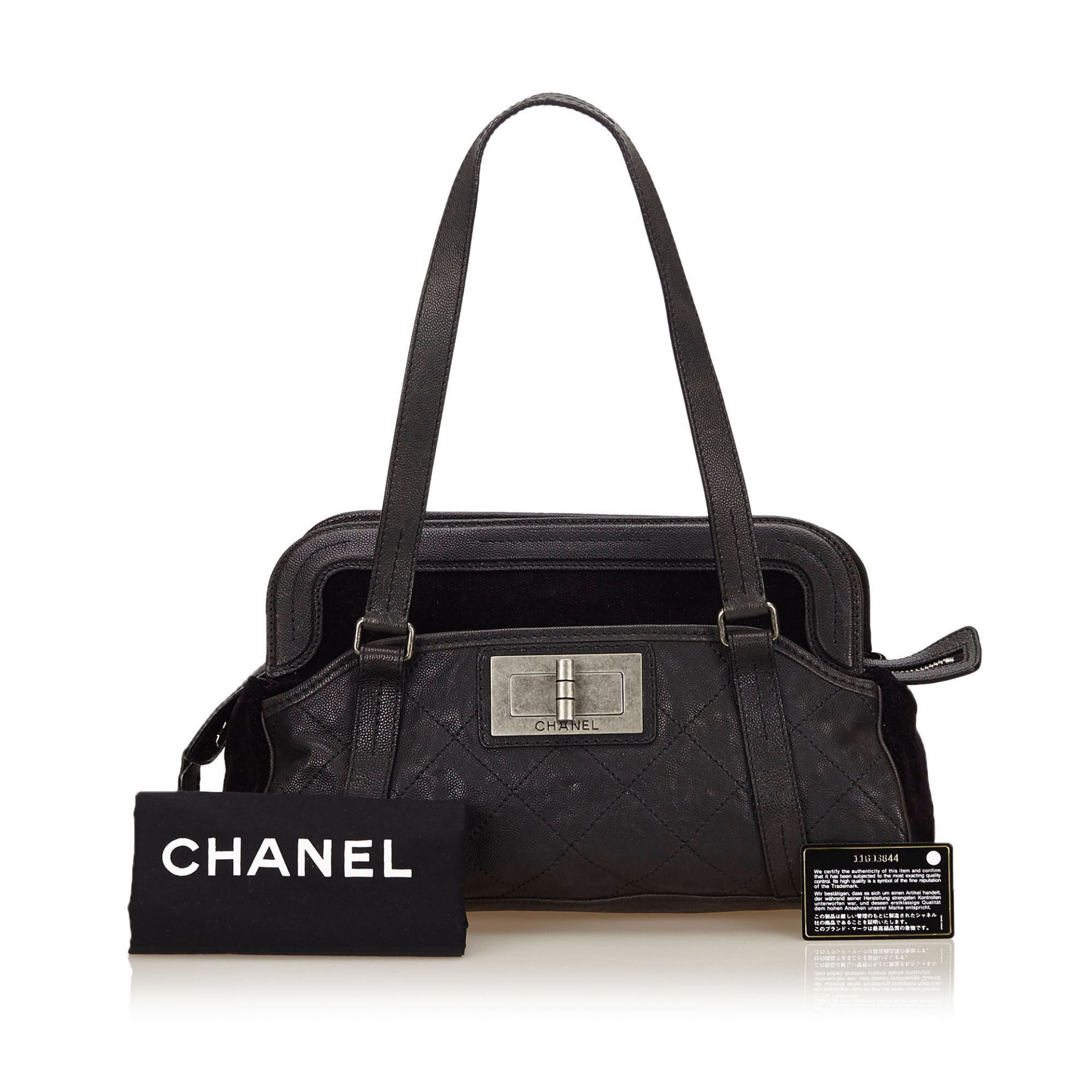 Chanel Caviar Leather Reissue Shoulder Bag - Image 9 of 9