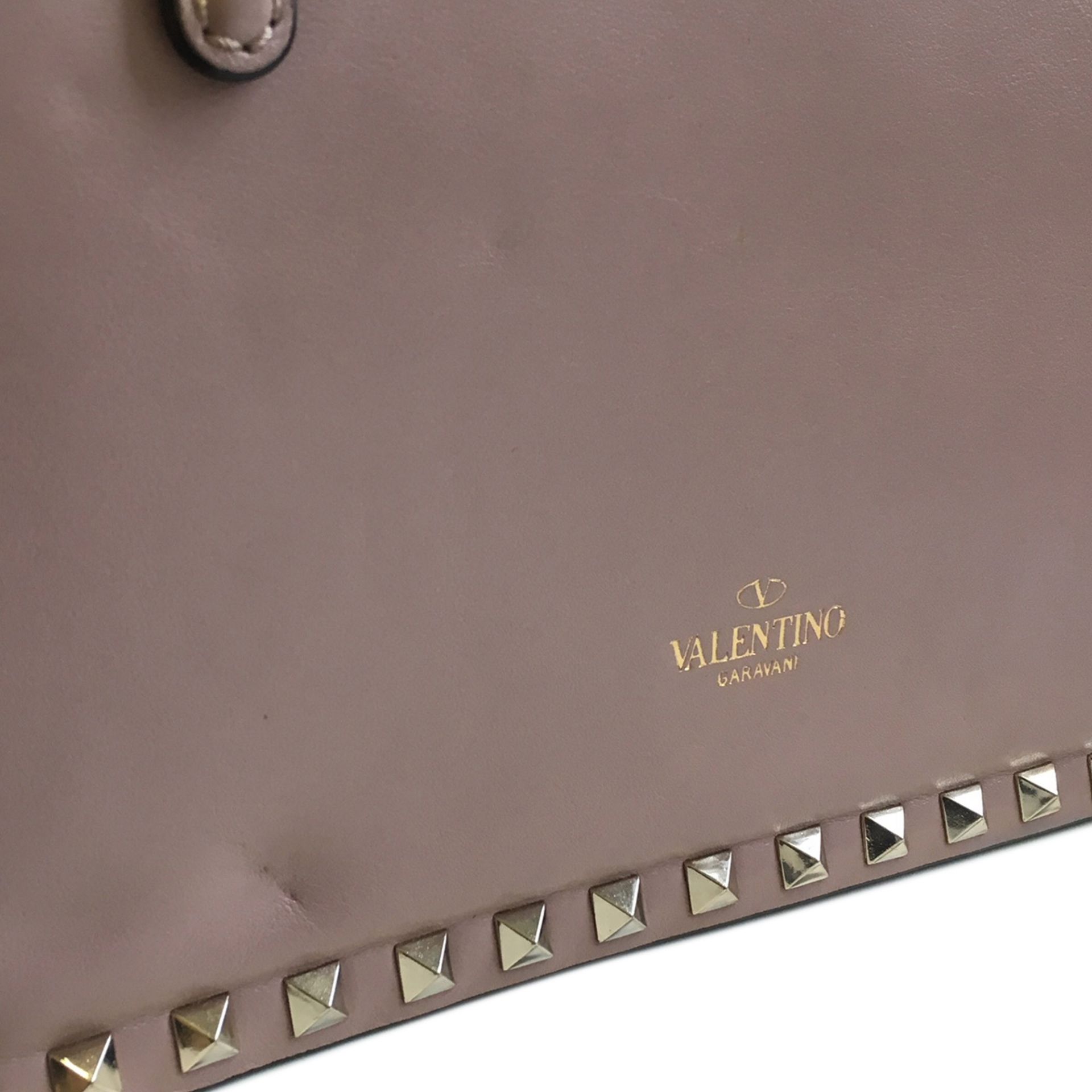 Valentino Leather Rockstud Frame Handbag - Image 3 of 9