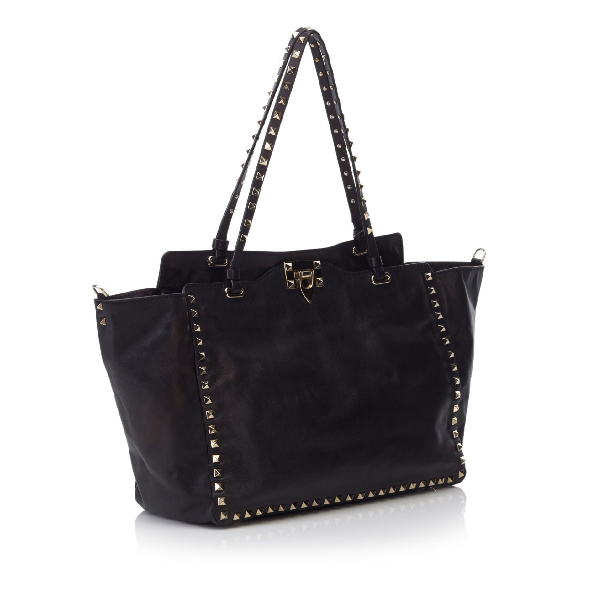 Valentino Leather Rockstud Tote Bag - Image 3 of 7