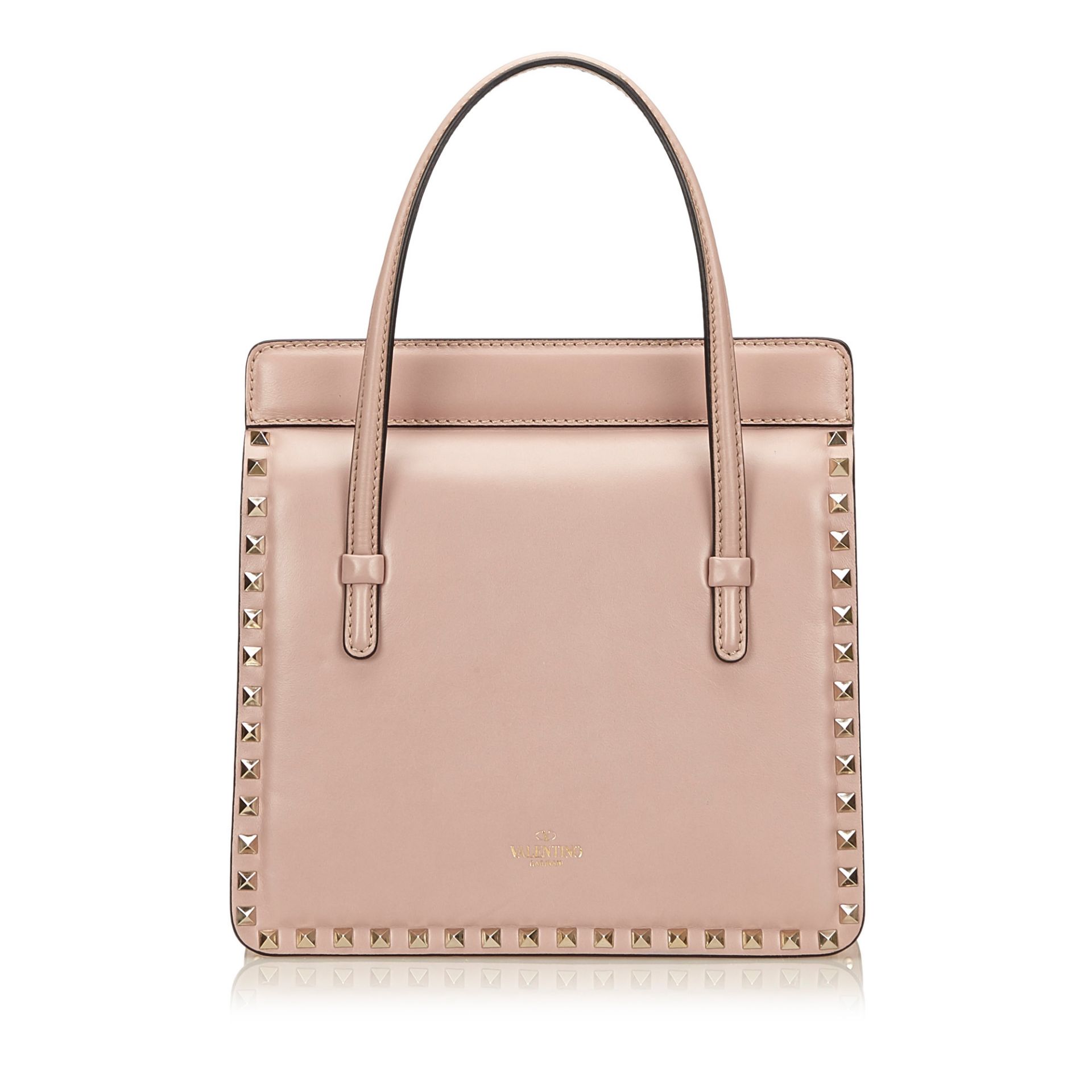 Valentino Leather Rockstud Frame Handbag - Image 9 of 9