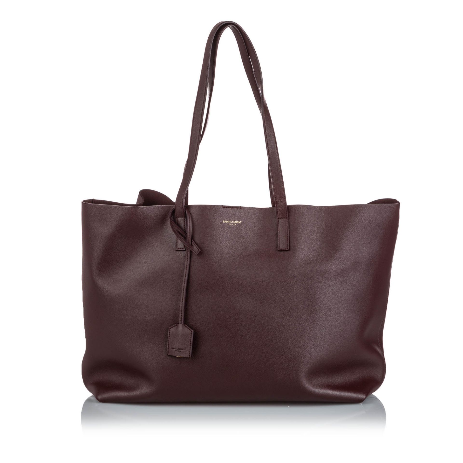 Yves Saint Laurent Leather East West Shopping Tote Bag