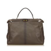 Fendi Leather Peekaboo Handbag