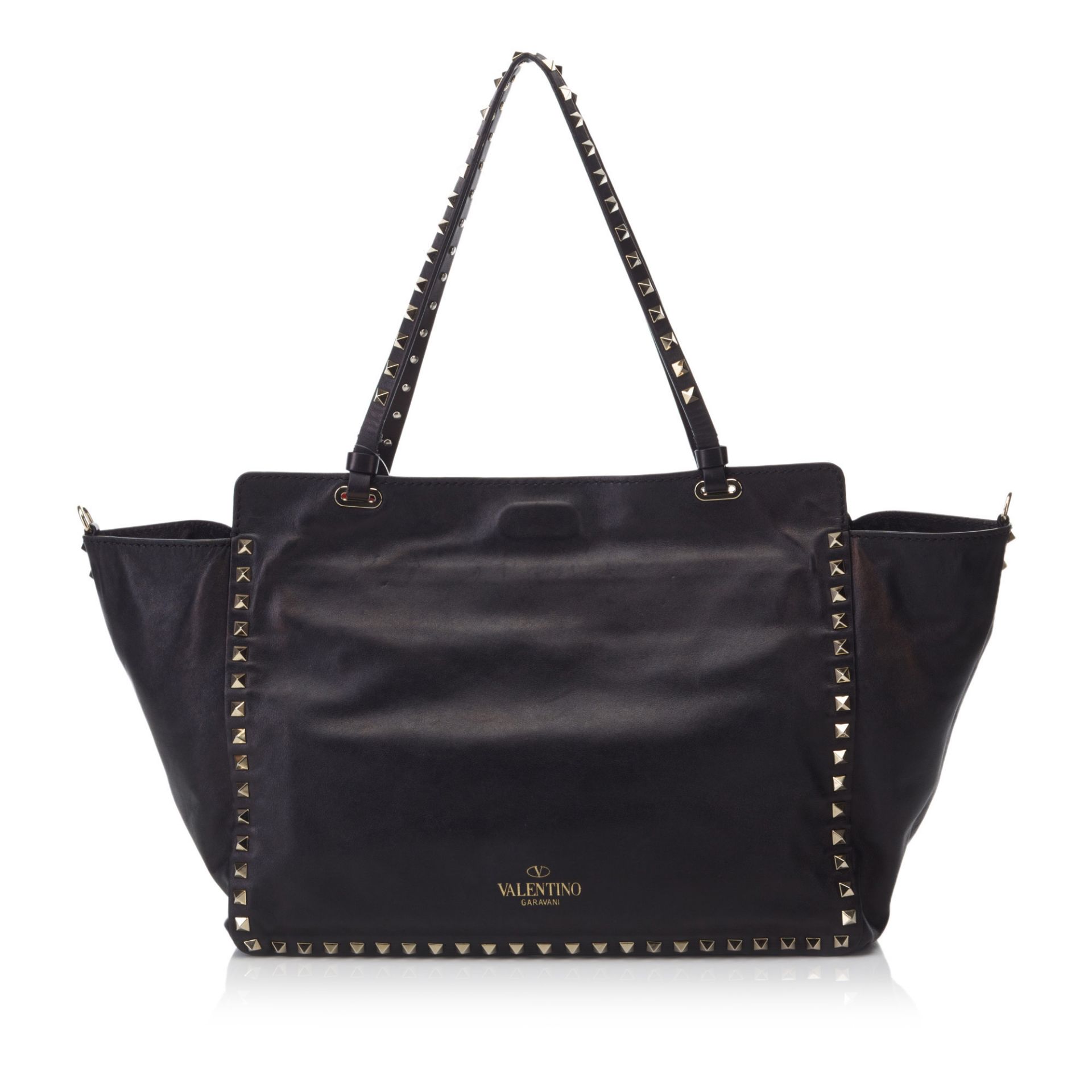 Valentino Leather Rockstud Tote Bag - Image 4 of 7