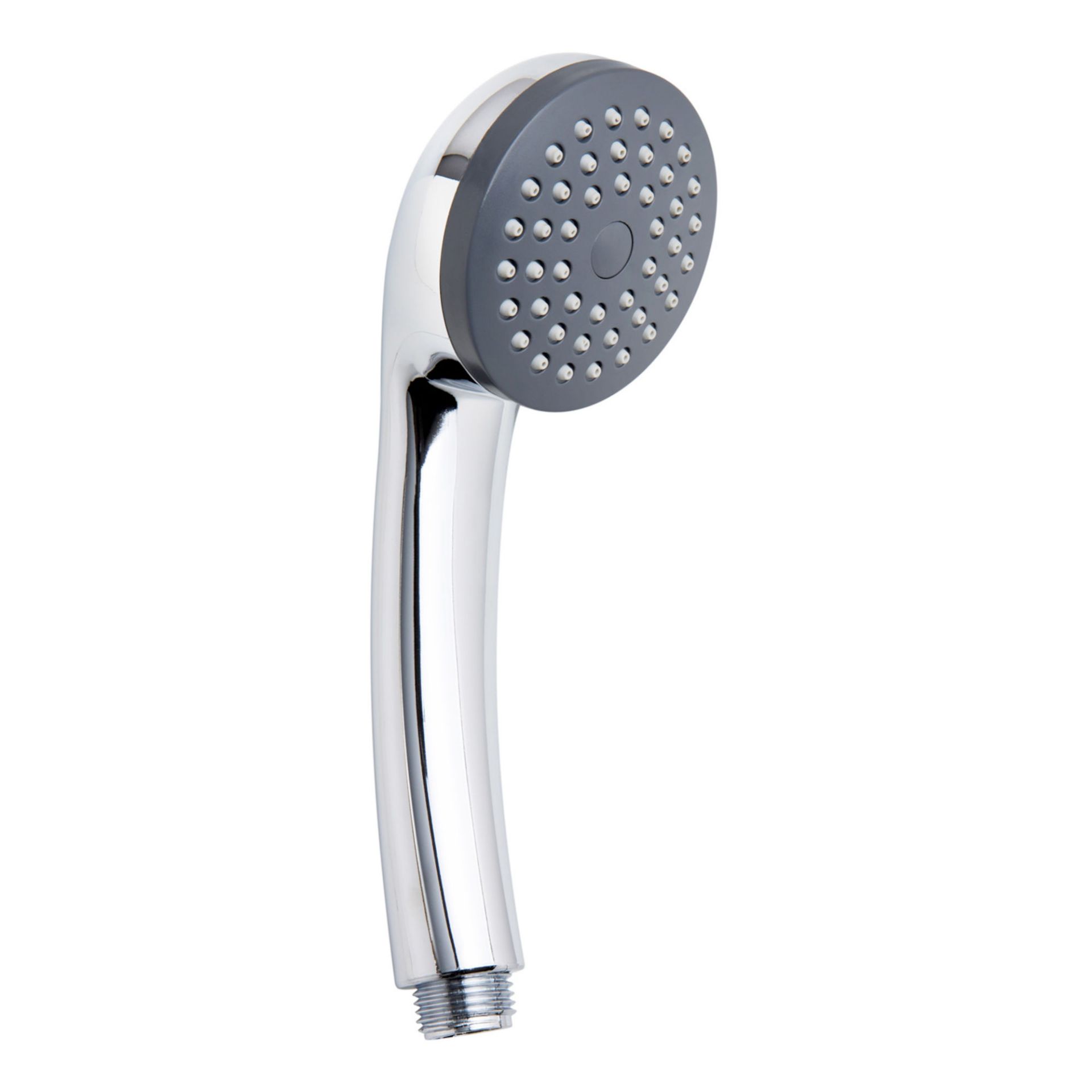 (EE1014) Round Handheld Shower Head Chrome effect handset Easy clean anti-lime scale nozzles ...
