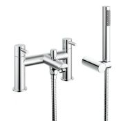 (M1087) Bath Mixer Shower Tap & Handheld. Chrome plated solid brass 1/4 turn solid brass valve...