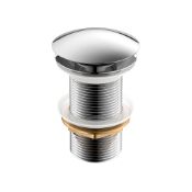 (FF1009) Basin Waste - Unslotted Push Button Pop-Up Made with zinc with solid brass components...