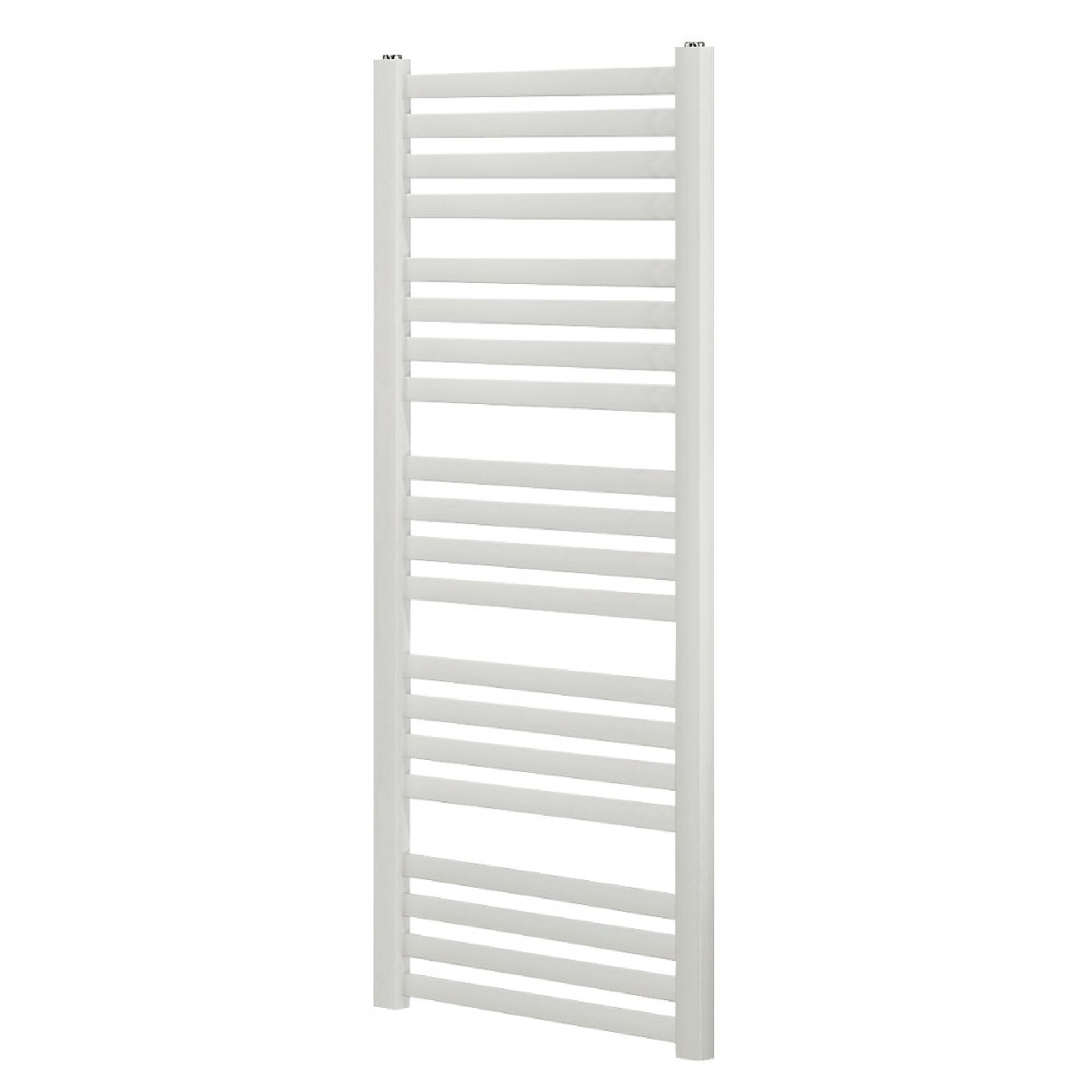 (KL118) 1200 X 450mm White Flat Towel Radiator. Powder-Coated Mild Steel Construction. May Differ - Image 2 of 2