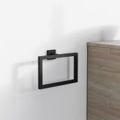 (QT1018) Iker Black Towel Ring Statement aesthetic for minimalist appeal Luxurious, corrosion ...