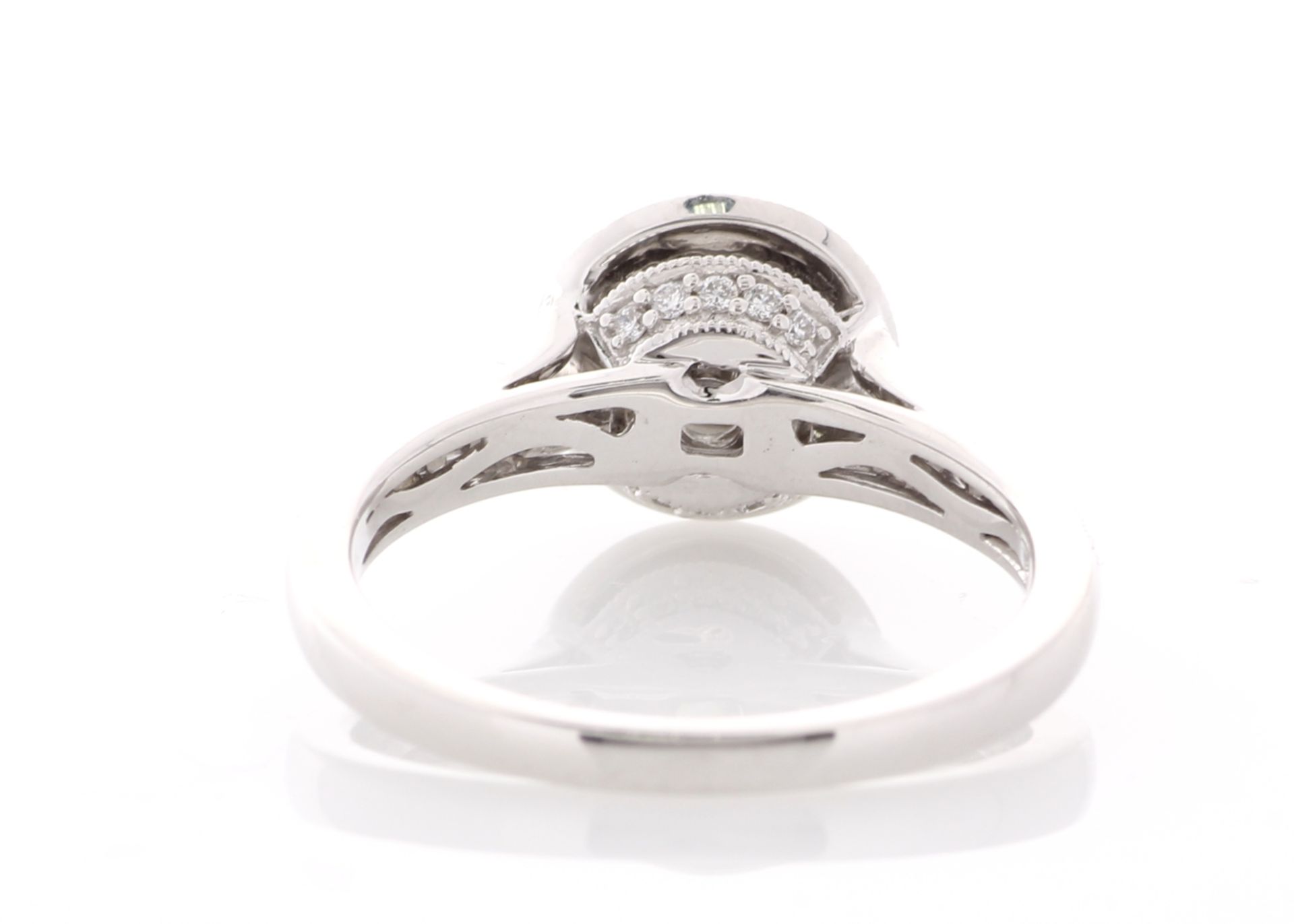 18ct White Gold Single Stone With Halo Setting Ring (0.63) 0.91 Carats - Image 3 of 5