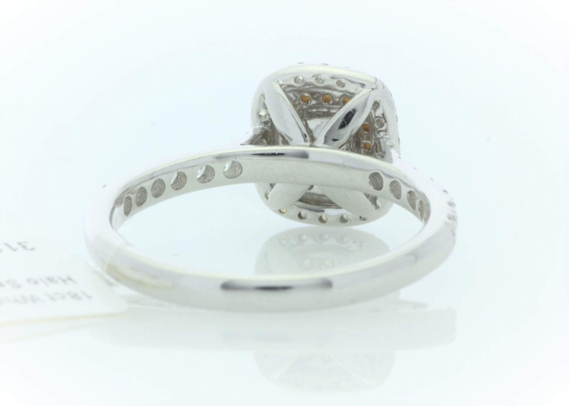 18ct White Gold Single Stone With Halo Setting Ring (0.30) 0.70 Carats - Image 3 of 5