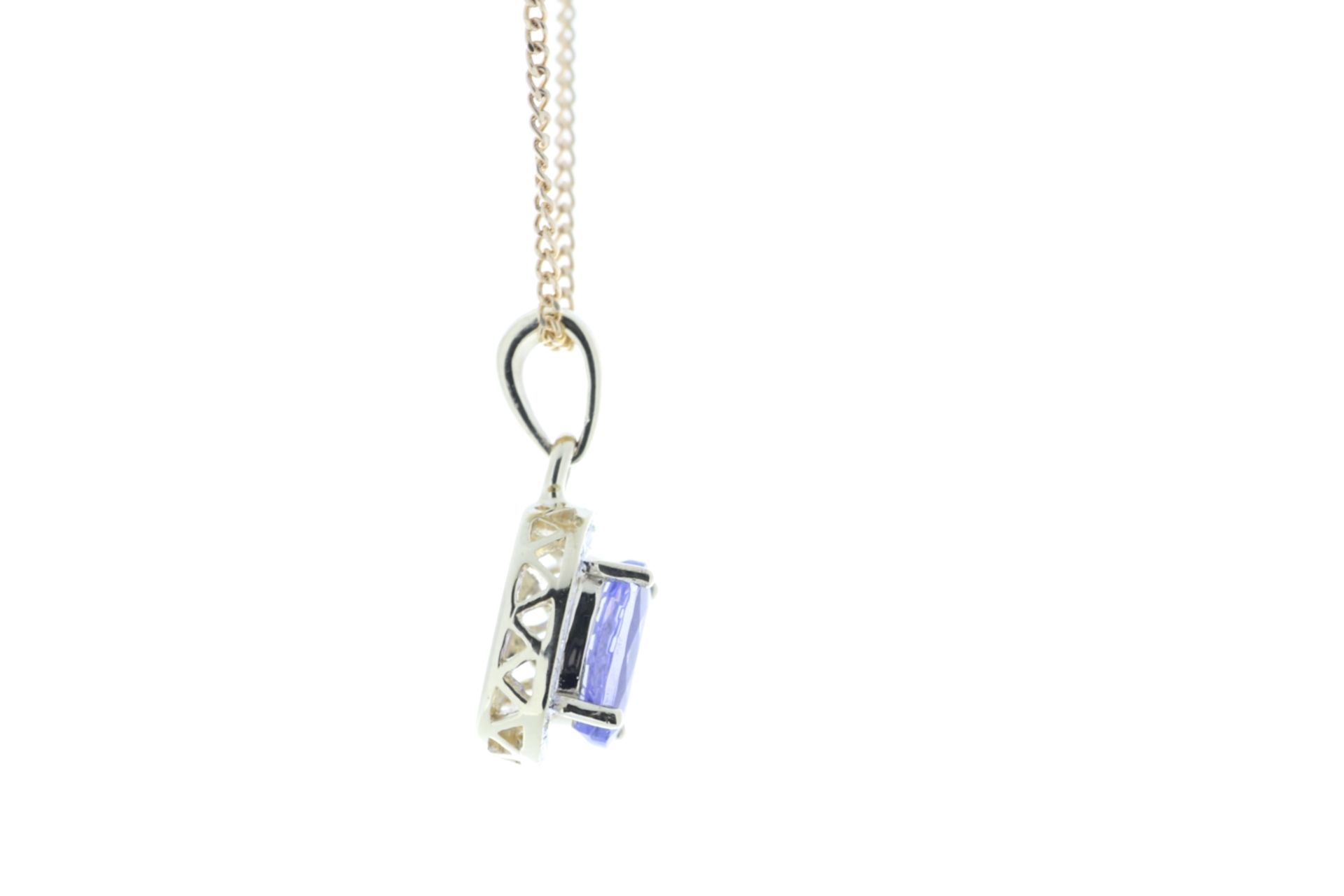 9ct Yellow Gold Diamond And Tanzanite Pendant 0.11 Carats - Image 2 of 5