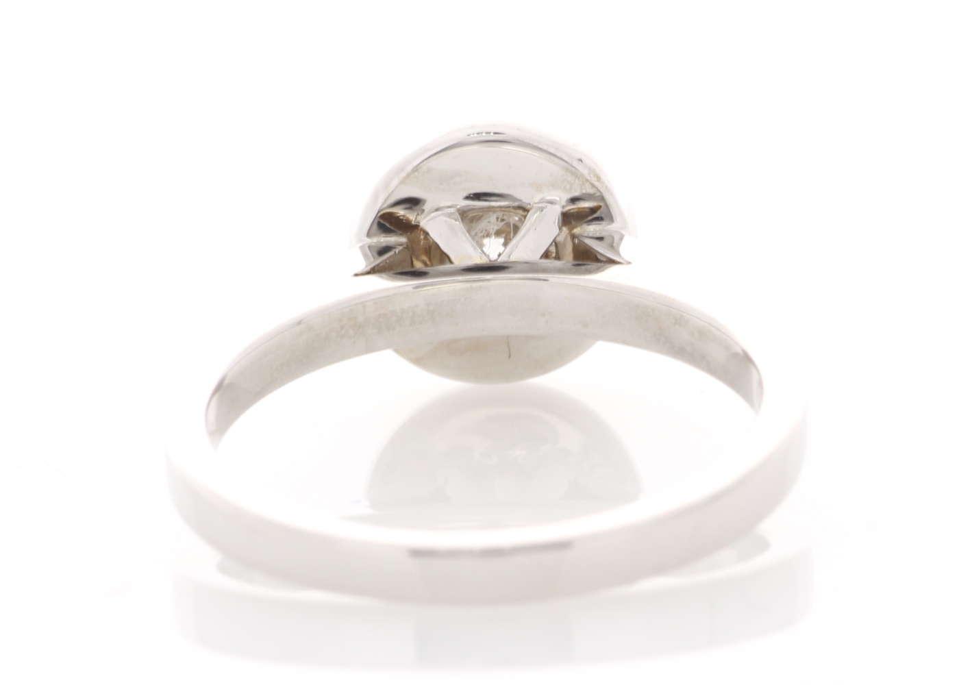 18ct White Gold Single Stone With Halo Setting Ring (0.23) 0.51 Carats - Image 3 of 5