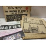 Vintage Royalty Newspapers & stamps