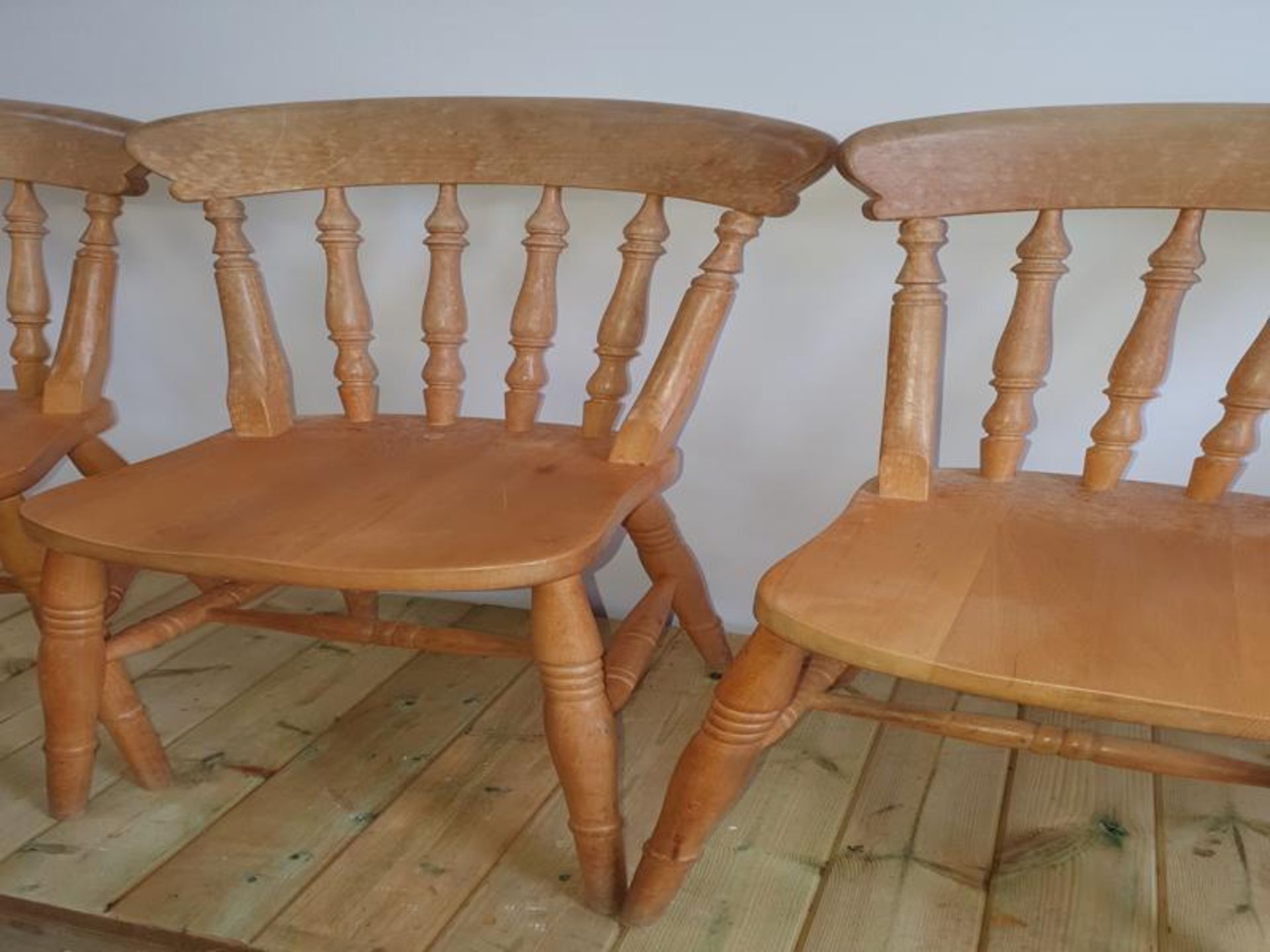 Pine Farmhouse Chairs - Image 3 of 3