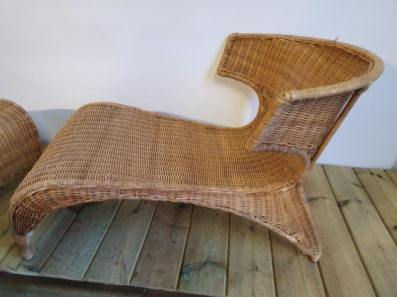 Wicker Chairs Vintage very Collectable and Rare! - Image 3 of 4