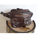 Vintage Leather Bag and Scent Bottle