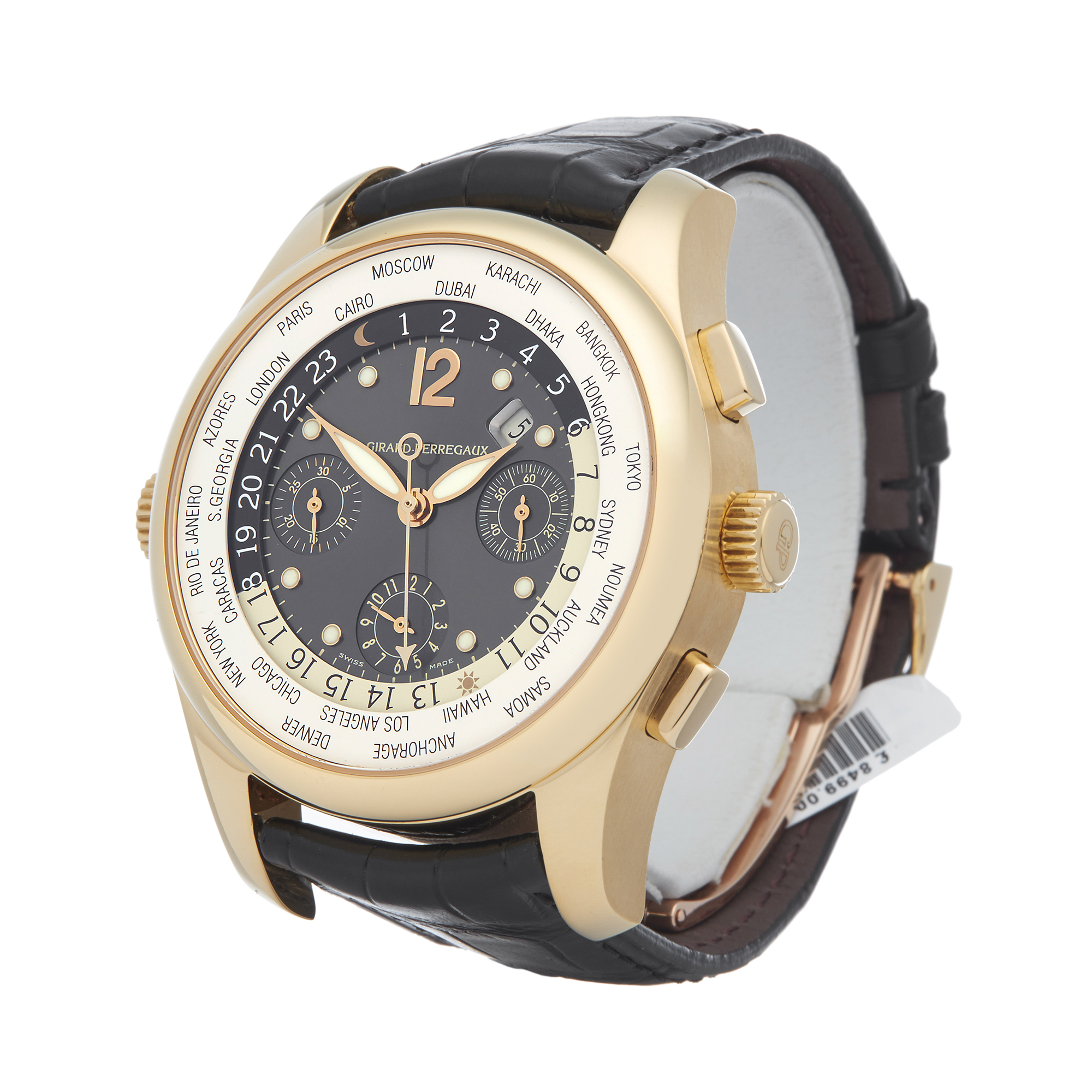 2010 Girard Perregaux World Timer Chronograph 18K Yellow Gold - 4980 - Image 10 of 10