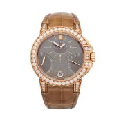 2018 Harry Winston Ocean Biretrograde Diamond Rose Gold - OCEAB136RR023