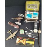 Parcel of Watches Flatware Britains toys etc