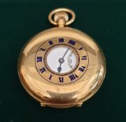 Antique Half Hunter 18ct Gold Pocket Watch W.M. Batty & Son