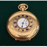 Antique Half Hunter 18ct Gold Pocket Watch W.M. Batty & Son