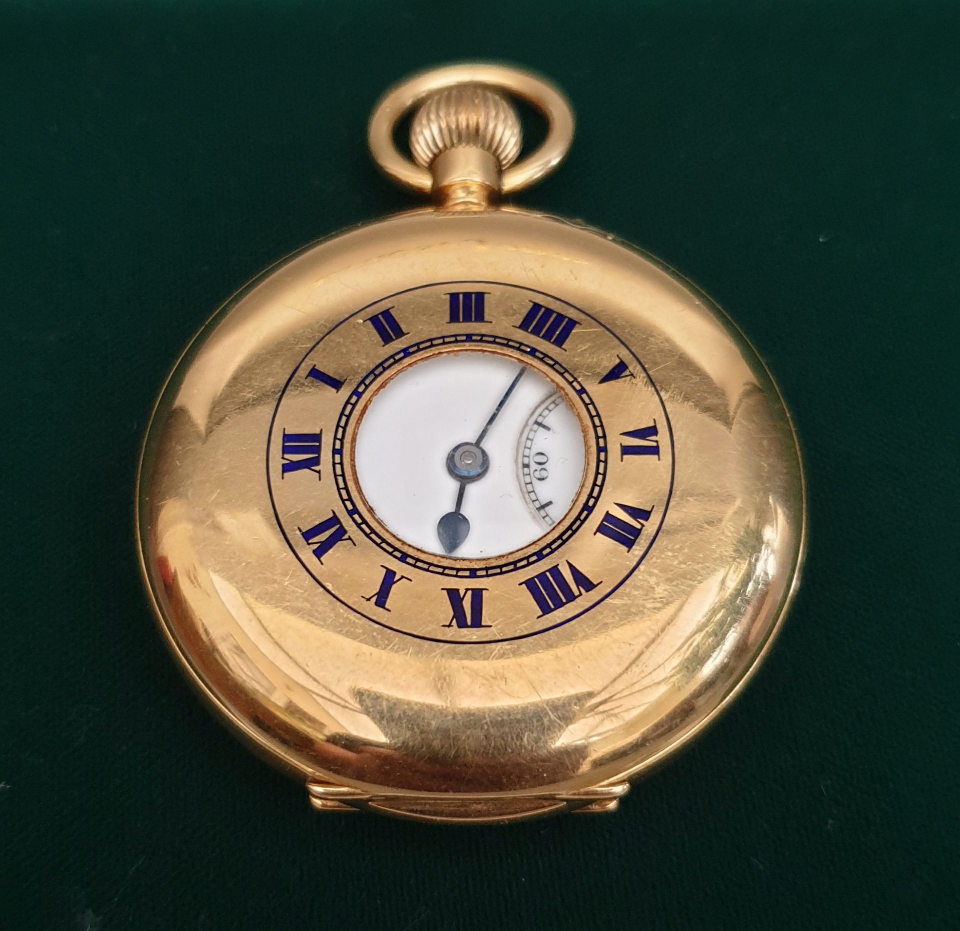 Antique Half Hunter 18ct Gold Pocket Watch W.M. Batty & Son