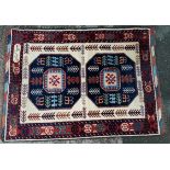 Antique Afghan Kazak Style Rug