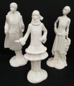 Vintage 3 x Royal Worcester Figures The 1920's Vogue Collection