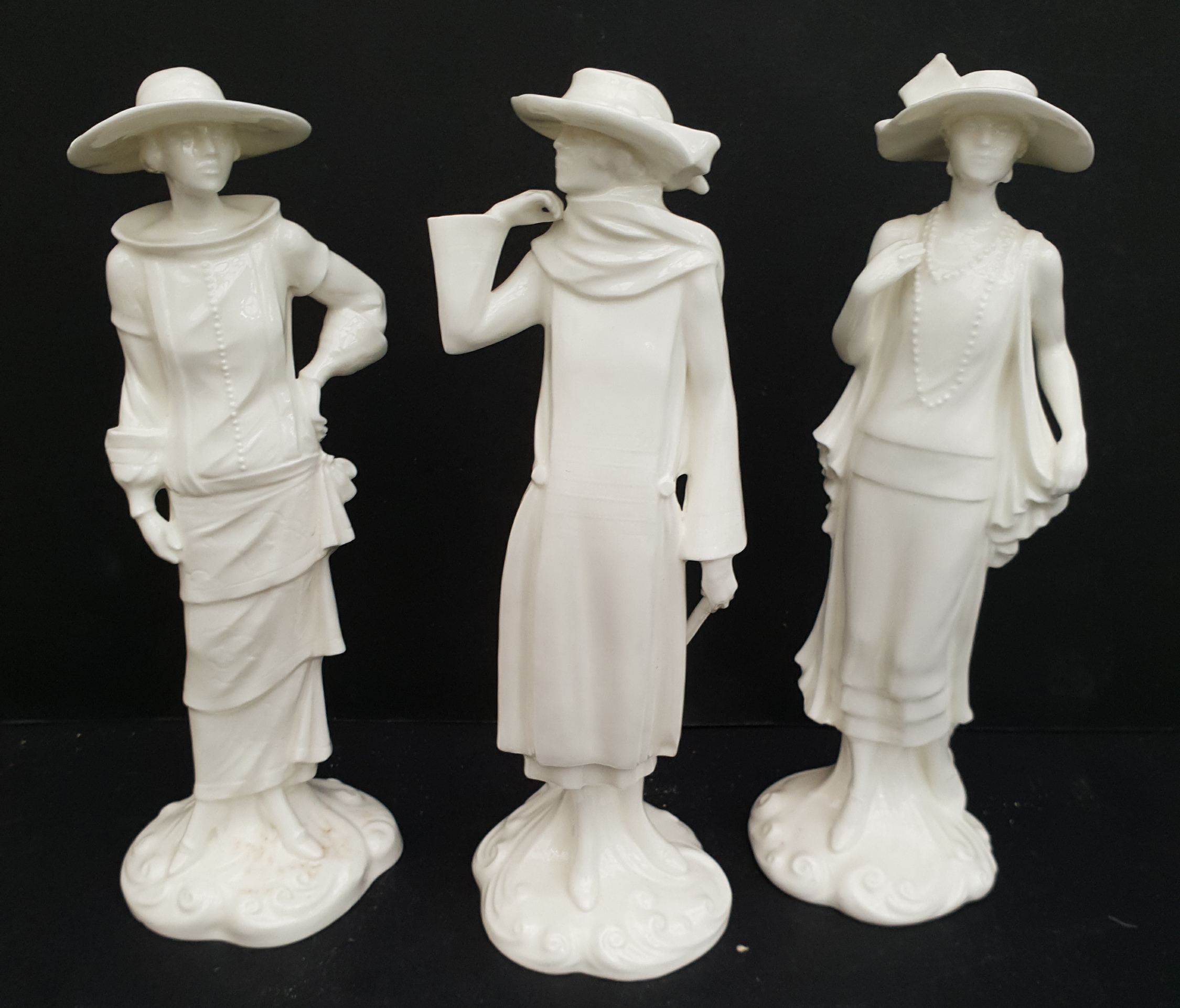 Vintage 3 x Royal Worcester Figures The 1920's Vogue Collection