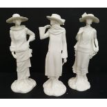 Vintage 3 x Royal Worcester Figures The 1920's Vogue Collection