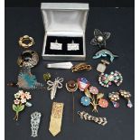 Parcel of Costume Jewellery Brooches etc