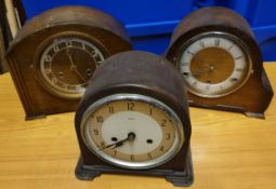 Three Vintage Mantel Clocks