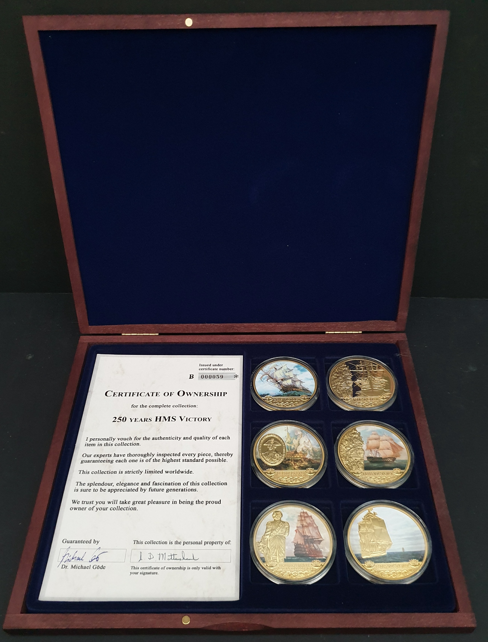 Collectable Coins 250 years HMS Victory