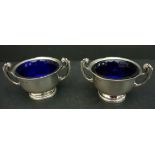 Two Sterling Silver Salts Hallmarked Birmingham Elkington & Co.