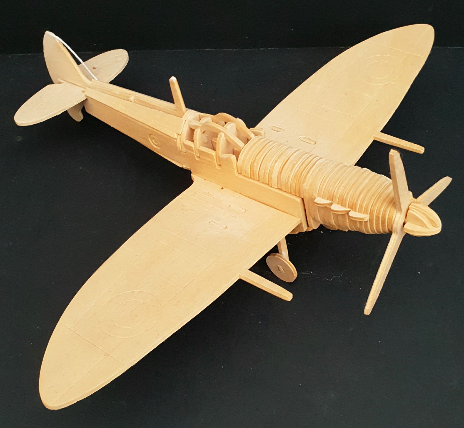 Collectable Wood WWII Model Spitfire - Image 2 of 3